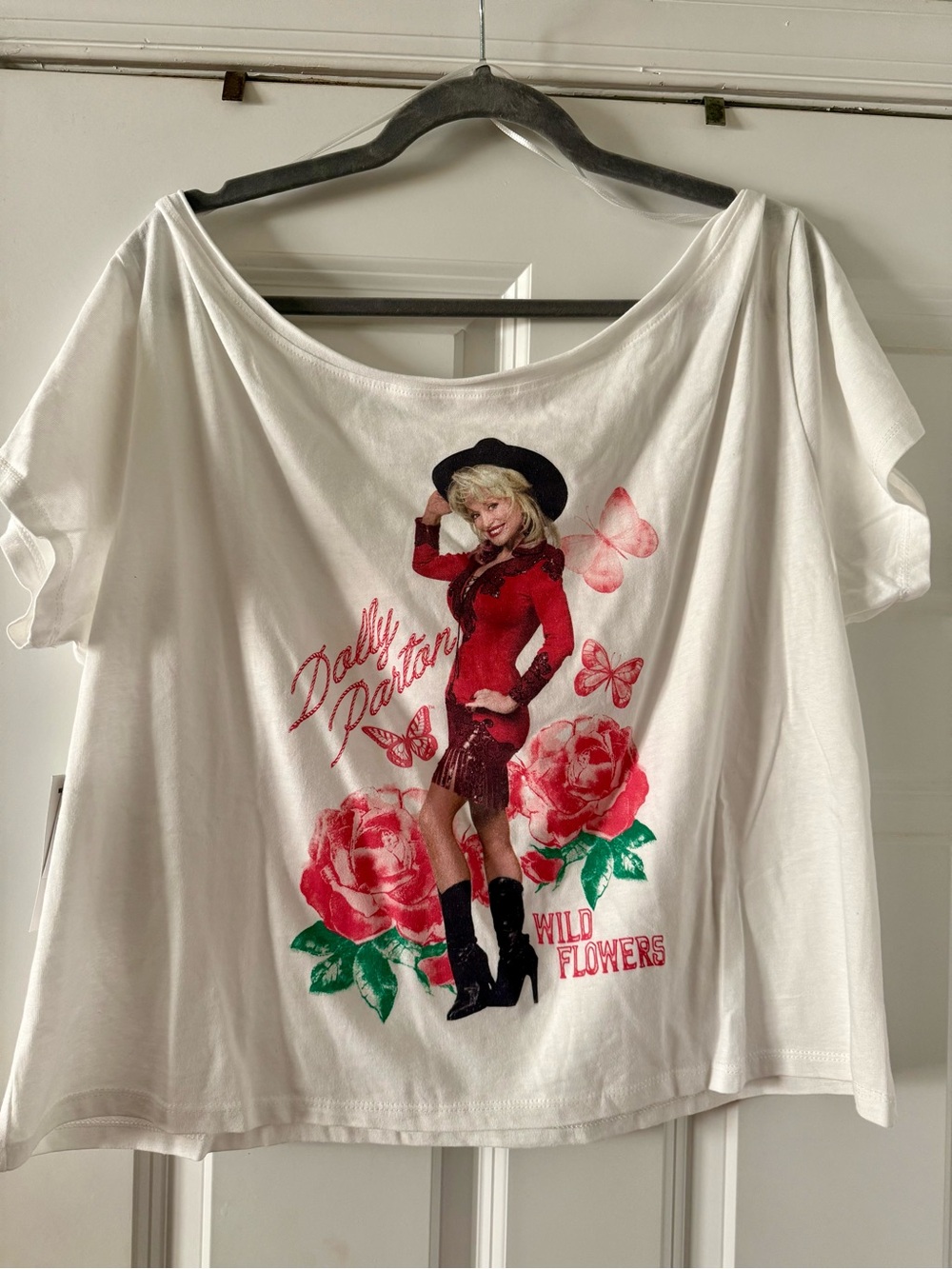 Dolly Parton Women's White 'Wild Flowers' Graphic Tee